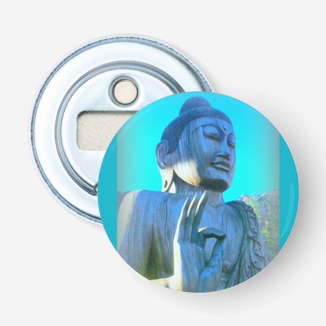 blue buddha bottle opener (Front)