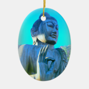 blue buddha ceramic ornament