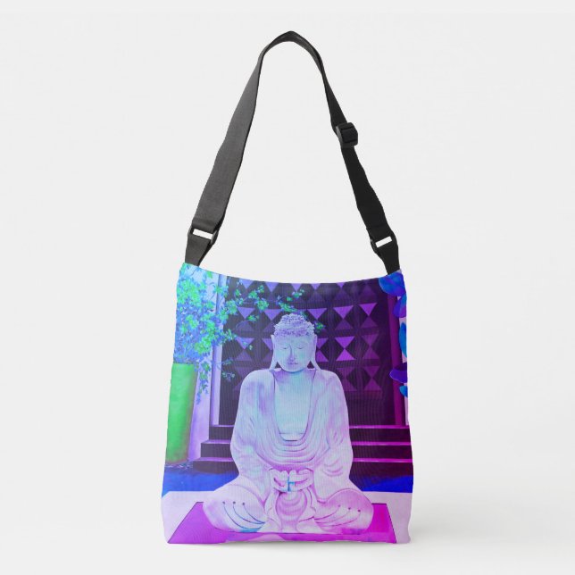 Blue Buddha Crossbody Bag (Front)