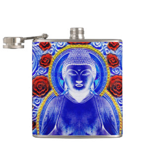 Blue Buddha  Hip Flask