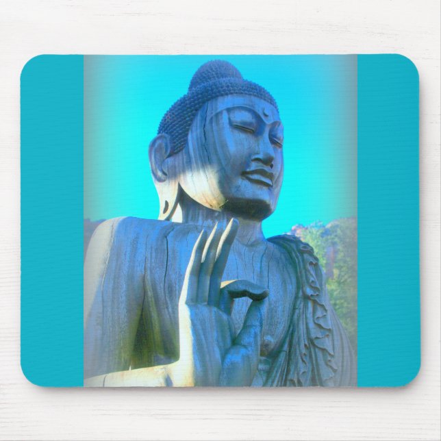 blue buddha mouse pad (Front)