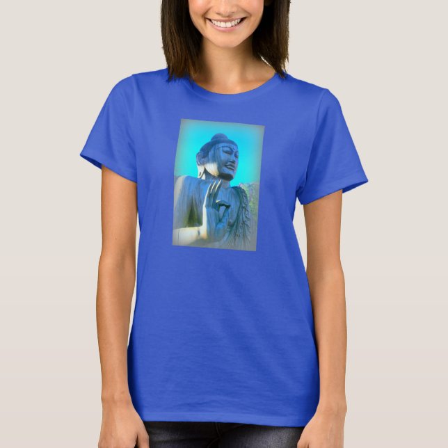blue buddha mudra hand T-Shirt (Front)