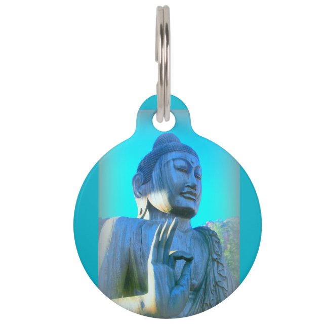 blue Buddha Pet Tag (Front)