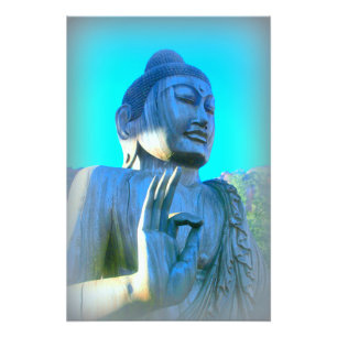 blue buddha photo print