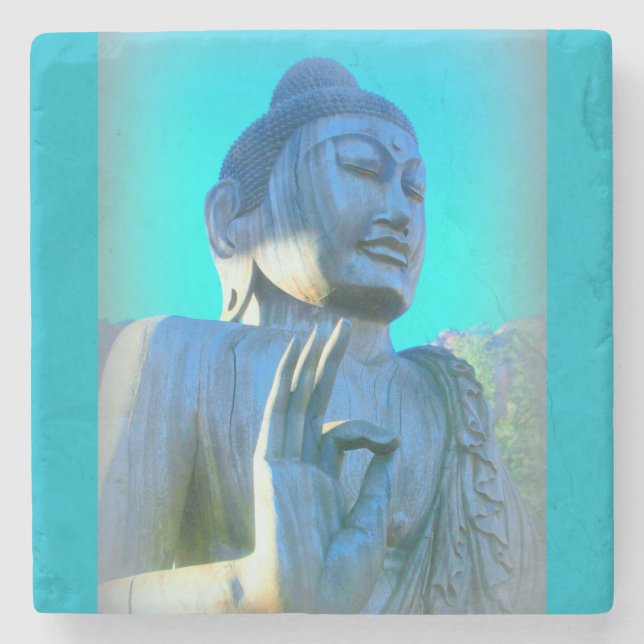 blue buddha stone coaster (Front)