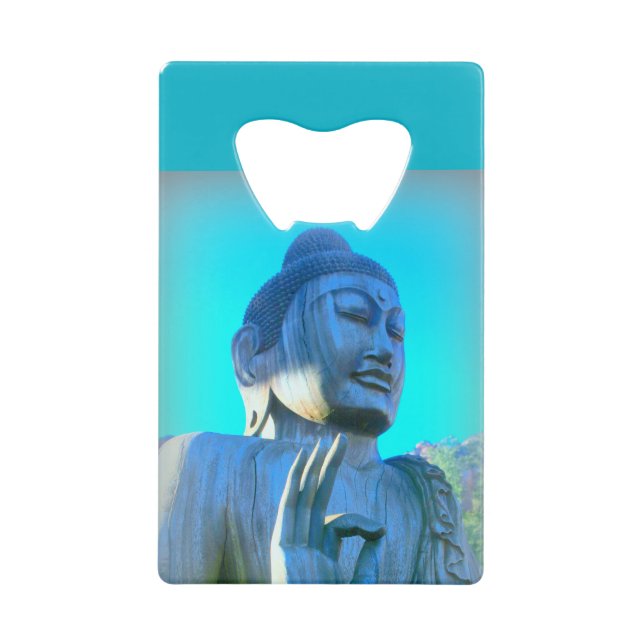 blue buddha wallet bottle opener (Front)