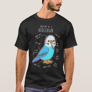 Blue Budgie Anatomy Classic T-Shirt