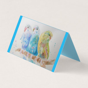 Blue Budgie Bird Budgeriggy budgies Carte de voeux