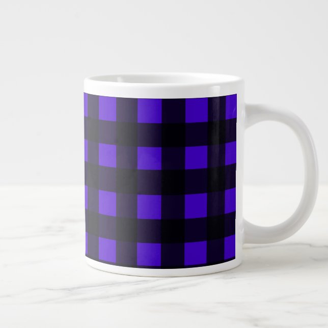 Blue Buffalo Large Plaid Large Coffee Mug (Right)
