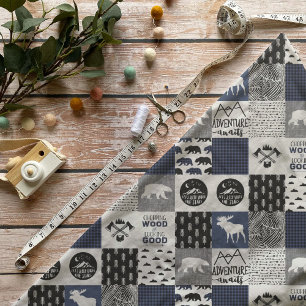 Blue Buffalo Plaid Camping Fabric