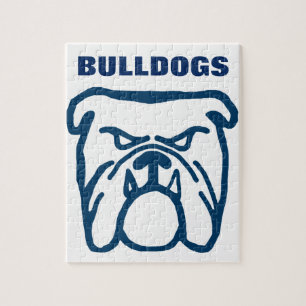Blue Bulldog Jigsaw Puzzle