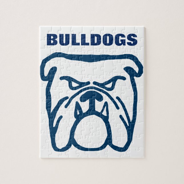 Blue Bulldog Jigsaw Puzzle (Vertical)