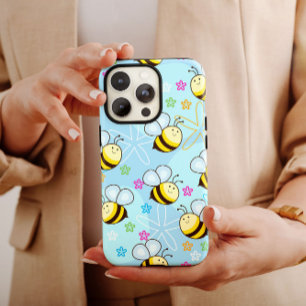Blue Bumblebees Stars iPhone 14 Case-Mate Case