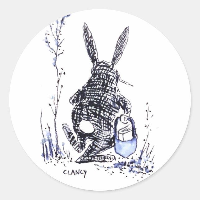 Blue Bunny Book sticker (Front)