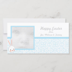 Blue Bunny Easter Photo Cards