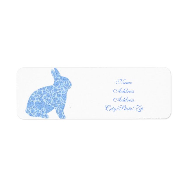 Blue Bunny Return Address Labels (Front)