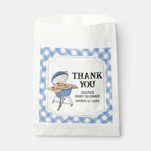 Blue Burger BBQ Baby Shower Favour Bag