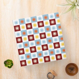 Blue Burgundy Gold Sunburst Binder