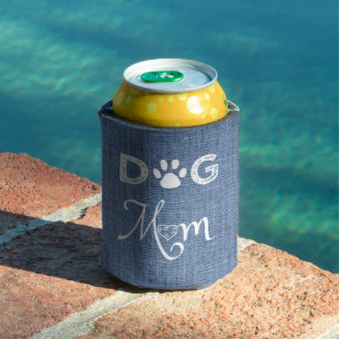 Blue Burlap Dog Mom Cooler