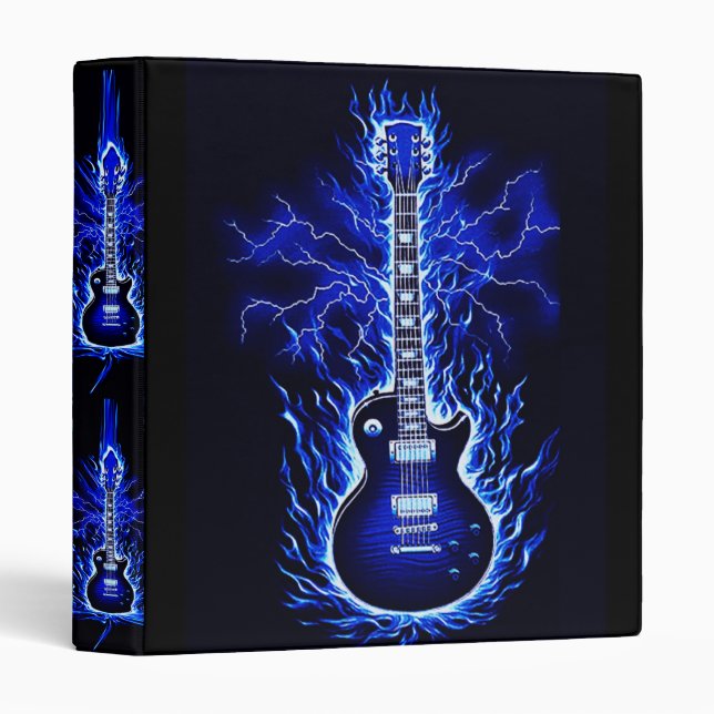Blue Burst Guitar Binder (Front/Spine)