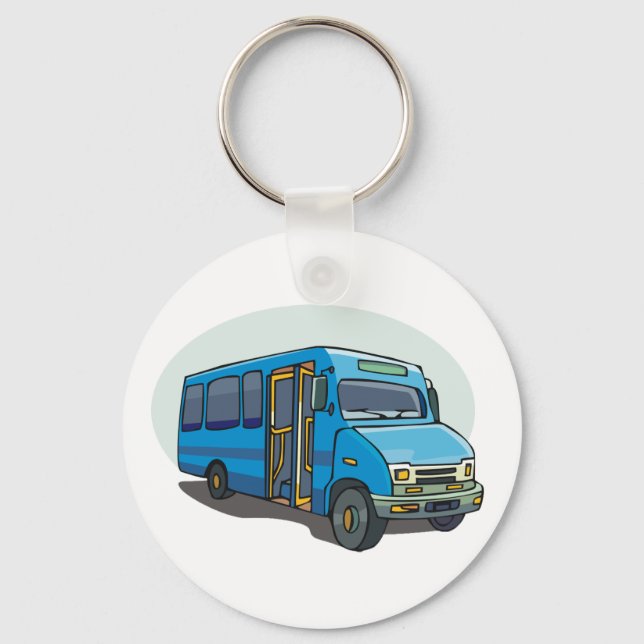 Blue Bus Keychain (Front)