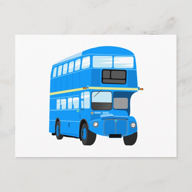 Blue Bus Postcard (Front)