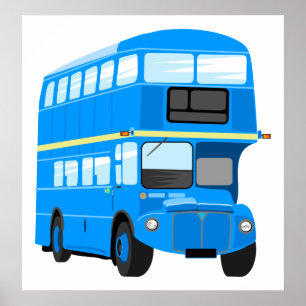 Blue Bus Poster