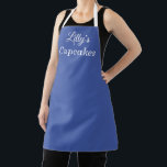 Blue Business Apron<br><div class="desc">This easy to personalize blue apron,  is a perfect for a food related business,  such as a catering company,  bakery,  coffee shop or restaurant.</div>