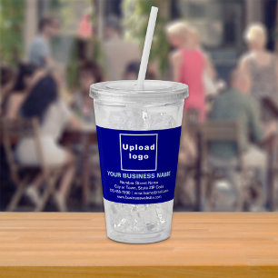 Blue Business Brand on Acrylic Tumbler