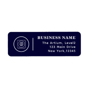 Blue Business Logo Clean Four Line Brand Design