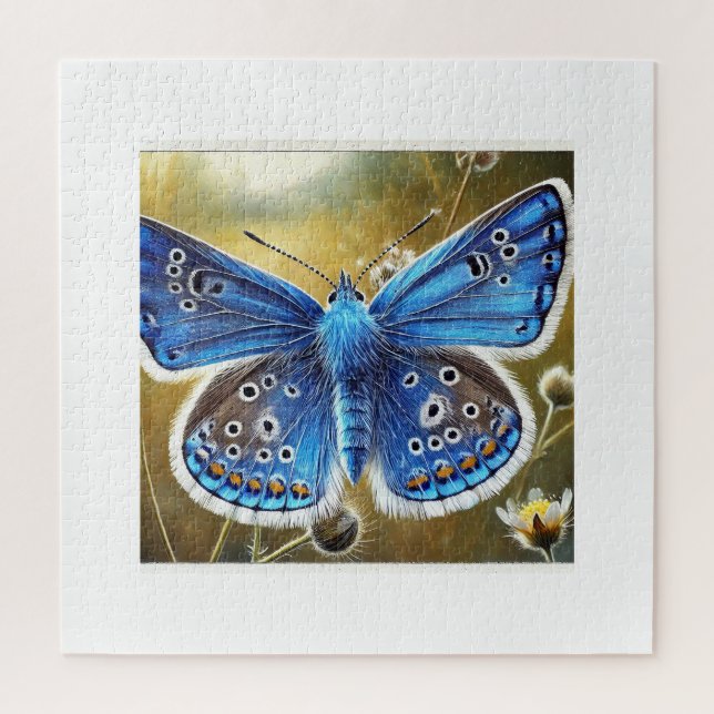 Blue butterflies 040724IREF106 - Watercolor Jigsaw Puzzle (Vertical)