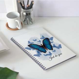 Blue butterflies - Classic notebook