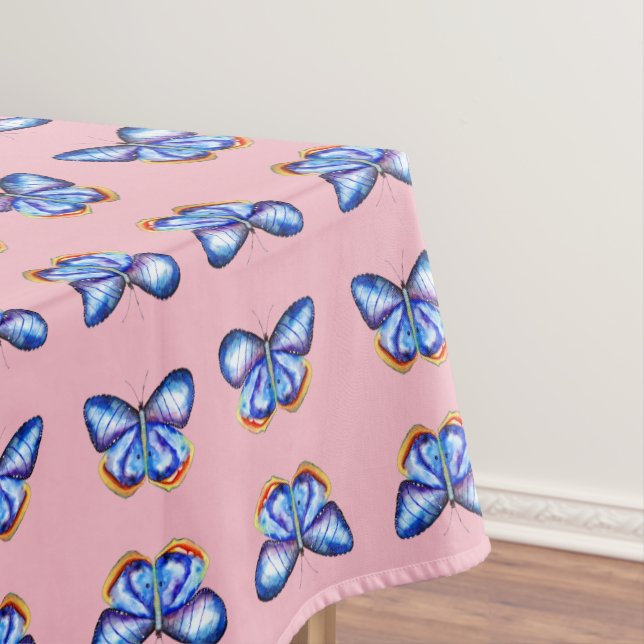 Blue butterflies Custom Tablecloth (In Situ)
