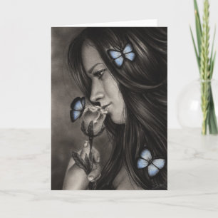 Blue Butterflies Greeting Card
