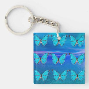 Blue Butterflies Keychain
