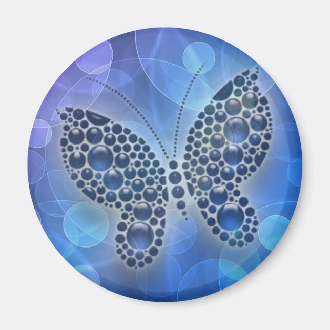 blue butterflies magnet (Front)