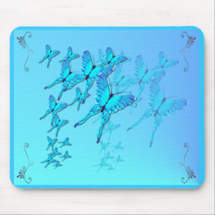 Blue Butterflies Mousepad