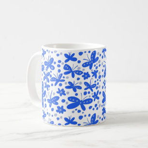 Blue butterflies mug