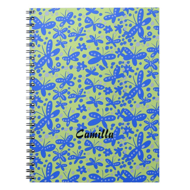 Blue butterflies notebook (Front)