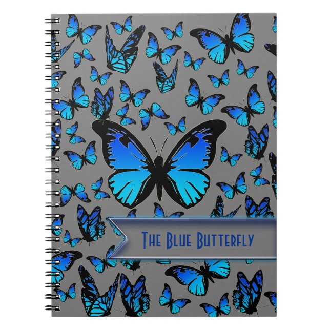 blue butterflies notebook (Front)