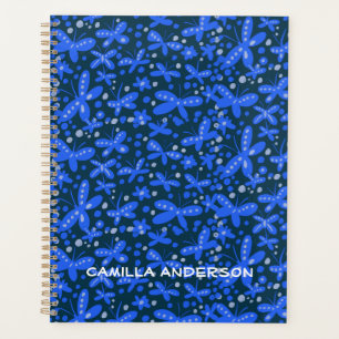 Blue butterflies planner