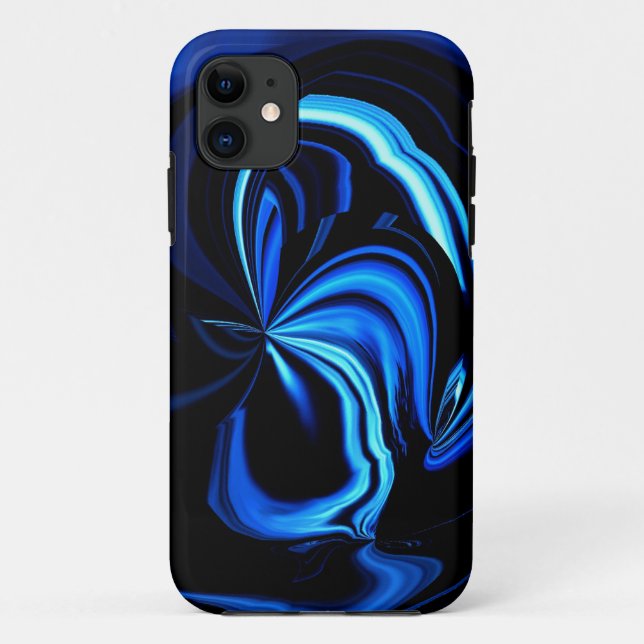 Blue Butterfly Abstract Case-Mate iPhone Case (Back)