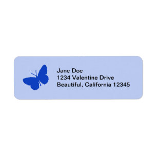 Blue Butterfly Address Labels