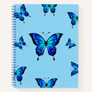 Blue Butterfly Aesthetic Notebook