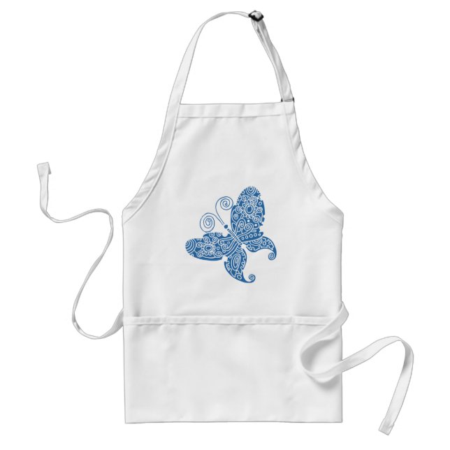 Blue Butterfly Apron (Front)
