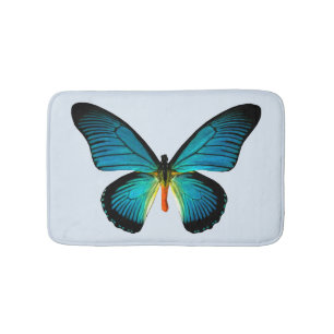 Blue Butterfly Bath Mat