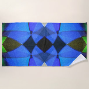 Blue Butterfly Beach Towel