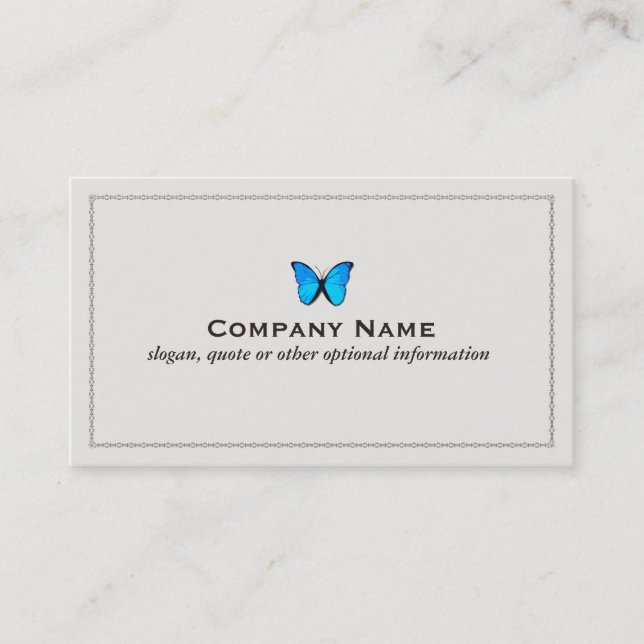 Blue Butterfly Business Card (Front)