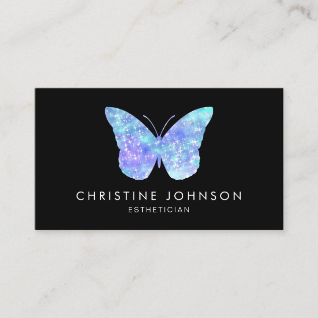 blue butterfly business card (Front)