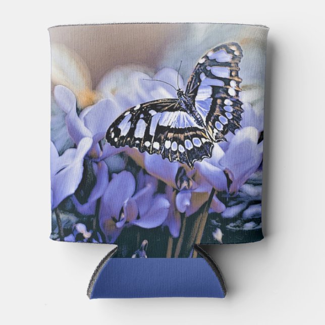 Blue Butterfly Can Cooler (Front)